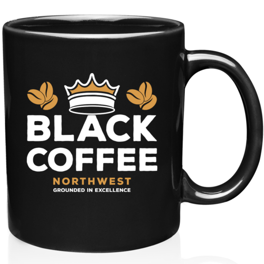 11 oz. Black Coffee Northwest Traditional Ceramic Custom Mug Black