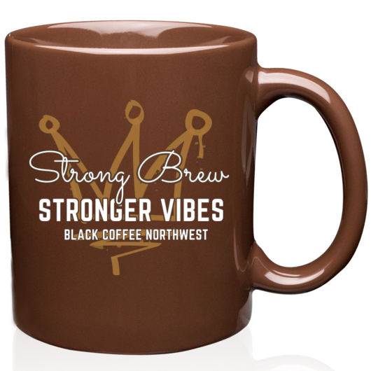 11 oz. Stronger Vibes Ceramic Custom Mug Brown